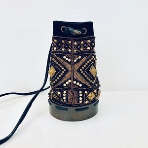 Free People Beaded Drawstring Purse